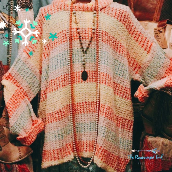 Cotton Candy Striped Cozy Sweater - Picture 3 of 5
